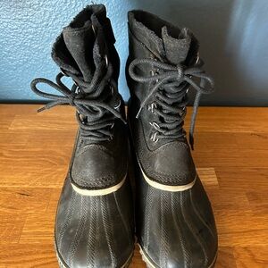 Sorel Black Rubber Winter Boots